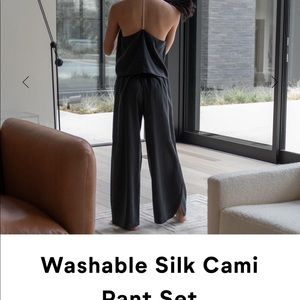 Lunya washable silk cami and pants set